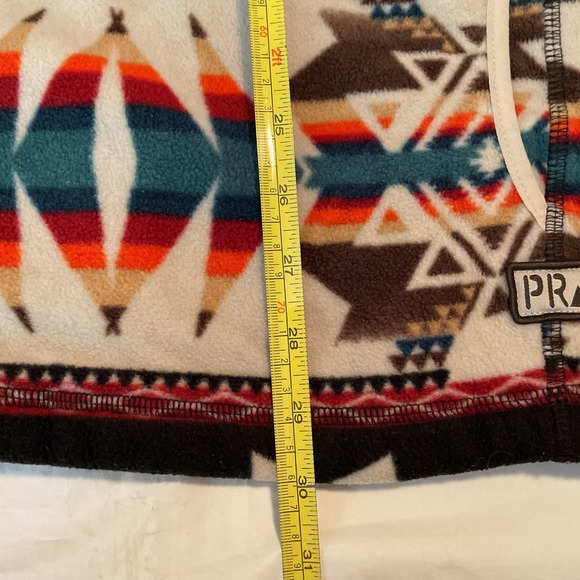 Powder River Outfitters Women L Fleece Quarter Zip Jacket Southwest Aztec Tribal - Picture 15 of 15